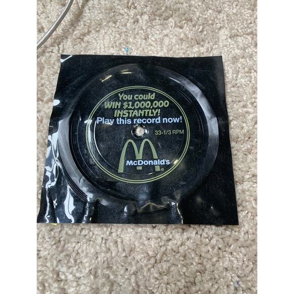 1988 McDonald's promotional vinyl record (flexi-disc)"Million Dollar Menu Song" - Picture 1 of 2